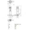 Насос многоступенчатый вертикальный HELIX V 205-2/25/V/KS/400-50 PN25 3х400В/50 Гц Wilo 4161738