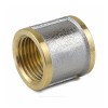 Муфта латунь никель Ду 20 (3/4") ВР 9018 ГОСТ 32585-2013 Aquasfera 9018-02