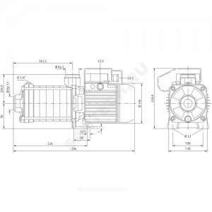 Насос многоступенчатый горизонтальный MHIL 504-E-1-230-50-2 PN10 1х230 В/50 Гц Wilo 4083908