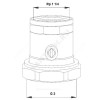 Вентиль шаровой с накидной гайкой Ду32 G2"xRp1 1/4" ВР (комплект) Grundfos 505539