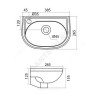 Умывальник подвесной Бриз 40 смеситель с левой стороны белый Santek 1.WH11.0.442