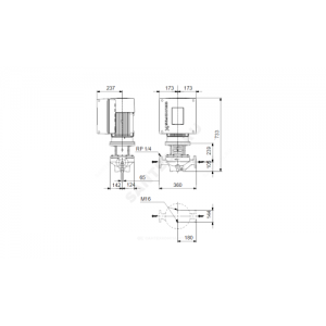 Насос ин-лайн с сухим ротором TPE 65-410/2-A-F-A-BAQE PN16 3х380-500В/50 Гц Grundfos 99113901