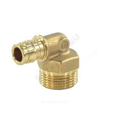 Угольник для PE-X латунь Дн 20х1/2" НР РОС