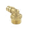 Угольник для PE-X латунь Дн 20х1/2" НР РОС