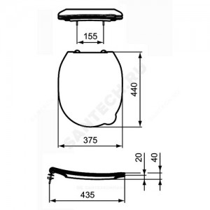 Сиденье для унитаза CONTOUR 21 красное Ideal Standard S4536GQ.