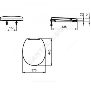 Сиденье для унитаза CONTOUR 21 синее Ideal Standard S405836.