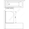 Стенка душевая для ванн CONNECT 80х140 Ideal Standard T9923V3