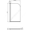 Стенка душевая для ванн CONNECT 80х140 Ideal Standard T9923V3