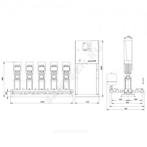 Установка повышения давления Hydro MPC-S 5 CR3-19 Grundfos 95044684