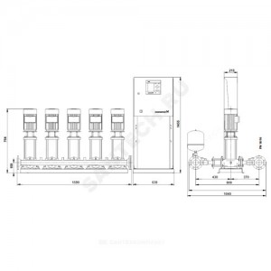 Установка повышения давления Hydro MPC-S 5 CR10-4 Grundfos 95044746
