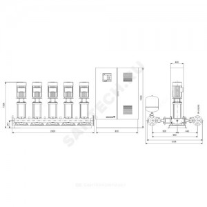 Установка повышения давления Hydro MPC-S 5 CR32-7 Grundfos 95044839