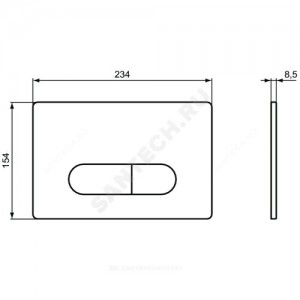 Кнопка для инсталляции OLEAS M1 SmartFlush хром Ideal Standard R0117AA