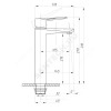 Смеситель для умывальника серия STEEL ПСМ 300-6 одноручный Профсан PSM-300-6