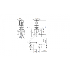 Насос ин-лайн с сухим ротором TPE 125-80/4-A-F-A-BAQE PN16 3х380-500В/50 Гц Grundfos 99113643