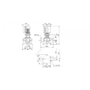 Насос ин-лайн с сухим ротором TPE 150-70/4-A-F-A-BAQE PN16 3х380-500В/50 Гц Grundfos 99113645