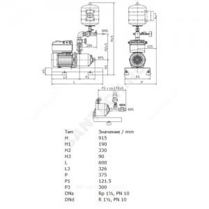 Установка повышения давления COR-1 MHIE 403-2G GE-R Wilo 2789084