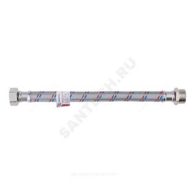 Подводка гибкая для воды нержавеющая оплетка ГИГАНТ 3/4" г-ш L=1,0 м AQUALINE 4959