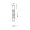 Гофра с гайкой 1 1/4"x40 L=495-1325мм АНИ Пласт K214