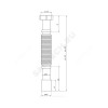 Гофра с гайкой 1 1/4"x40 L=495-1325мм АНИ Пласт K214