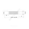 Гофра с гайкой 1 1/4"x40 L=495-1325мм АНИ Пласт K214