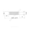 Гофра с гайкой 1 1/4"x40 L=495-1325мм АНИ Пласт K214