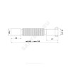 Гофра с гайкой 1 1/4"x40 L=495-1325мм АНИ Пласт K214