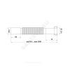 Гофра с гайкой 1 1/4"x40 L=495-1325мм АНИ Пласт K214