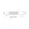 Гофра с гайкой 1 1/4"x40 L=495-1325мм АНИ Пласт K214