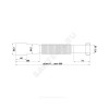 Гофра с гайкой 1 1/4"x40 L=495-1325мм АНИ Пласт K214