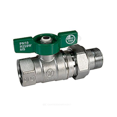 Кран шаровой латунь хром R259W Ду 20 Ру42 ВР/"американка" бабочка Giacomini R259WX025